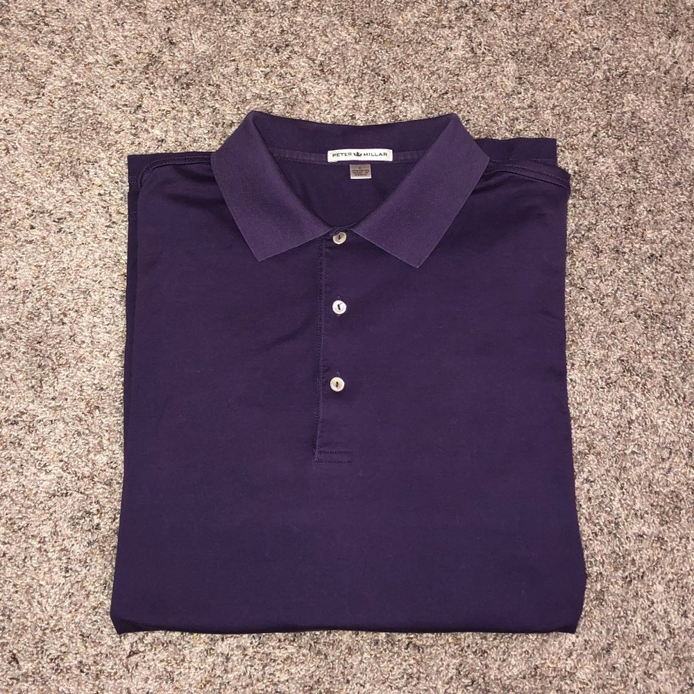 Mens Peter Millar Purple Polo